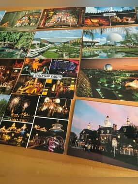 Walt Disney Epcot 1982 Opening Year Postcard Collection 19 Cards Total Vintage